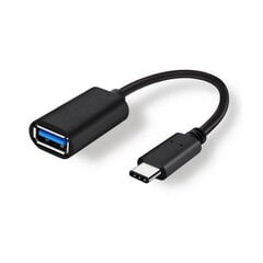 Адаптер с "Type-C" на USB (OTG) черный цена и информация | Адаптеры и USB-hub | kaup24.ee