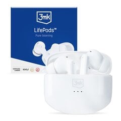 Bluetooth наушники 3mk LifePods цвет белый цена и информация | Наушники | kaup24.ee