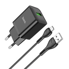 Laadija Hoco N26 USB-A Quick Charge 3.0 18W + MicroUSB must hind ja info | Mobiiltelefonide laadijad | kaup24.ee