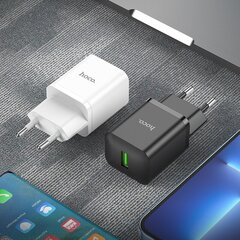 Сетевая зарядка Hoco N26 USB-A Quick Charge 3.0 18W + Type-C белая цена и информация | Зарядные устройства для телефонов | kaup24.ee