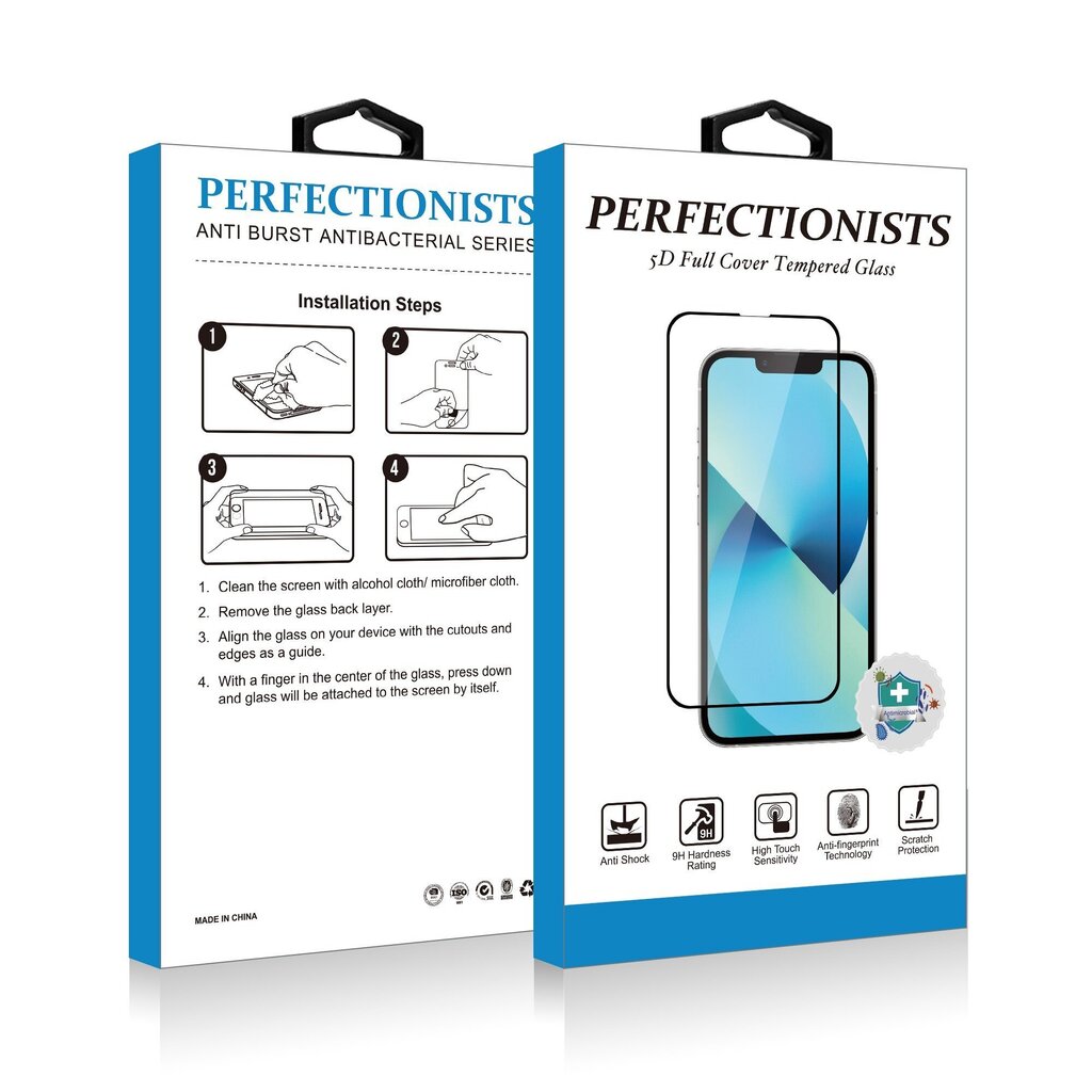 LCD kaitsev karastatud klaas 3D Perfectionists Xiaomi 12S kumer must hind ja info | Ekraani kaitsekiled | kaup24.ee