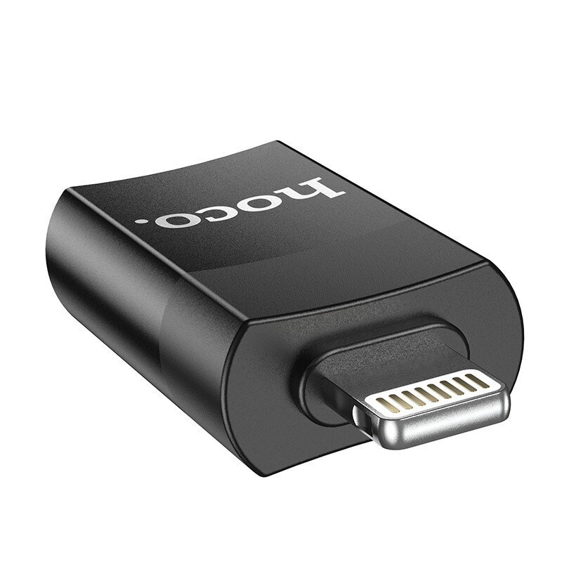 Adapter Hoco UA17 Lightning to USB-A must hind ja info | USB jagajad, adapterid | kaup24.ee