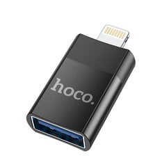 Adapter Hoco UA17 Lightning to USB-A must цена и информация | Адаптеры и USB-hub | kaup24.ee