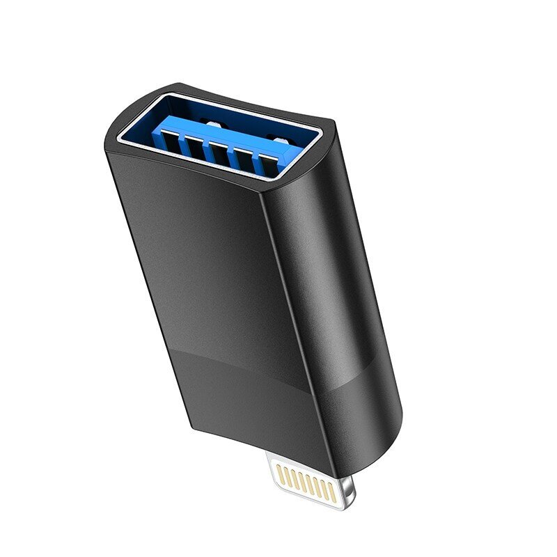 Adapter Hoco UA17 Lightning to USB-A must hind ja info | USB jagajad, adapterid | kaup24.ee