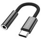 Audio adapter Borofone BV15 Type-C to 3.5mm must цена и информация | USB jagajad, adapterid | kaup24.ee