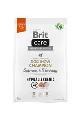Brit Care Hypoallergenic Dog Show Champion koeratoit 3kg hind ja info | Kuivtoit koertele | kaup24.ee