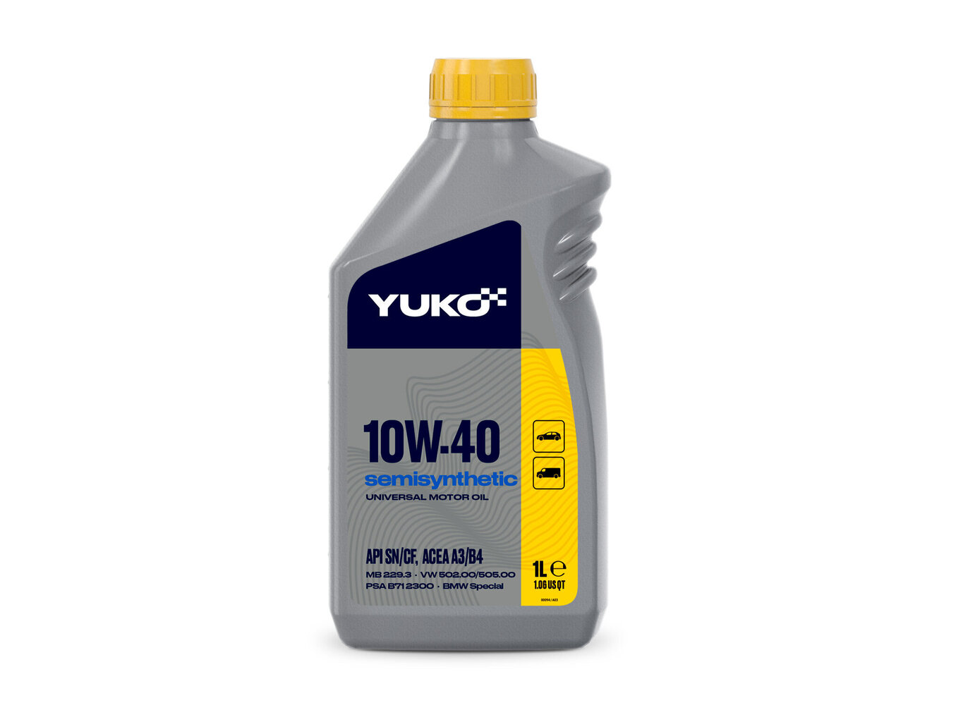 Yuko Semisynthetic poolsünteetiline mootoriõli, 10W-40, 1L hind ja info | Mootoriõlid | kaup24.ee