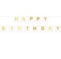 Kaunistusriba "Happy Birthday", 190 x 20 cm, värv: valge, kuldne 5349 цена и информация | Peokaunistused | kaup24.ee