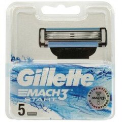 Gillette Mach3 start pardli vahetuspead (5 tk) цена и информация | Косметика и средства для бритья | kaup24.ee