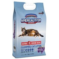 AMERICA LITTER ULTRA ODOR SEAL LAVANDA 10L, 7KG - ПЕСОК ДЛЯ КОШЕК С УСИЛЕННЫМ УСТРАНЕНИЕМ ЗАПАХА цена и информация | Наполнители для кошачьих туалетов | kaup24.ee