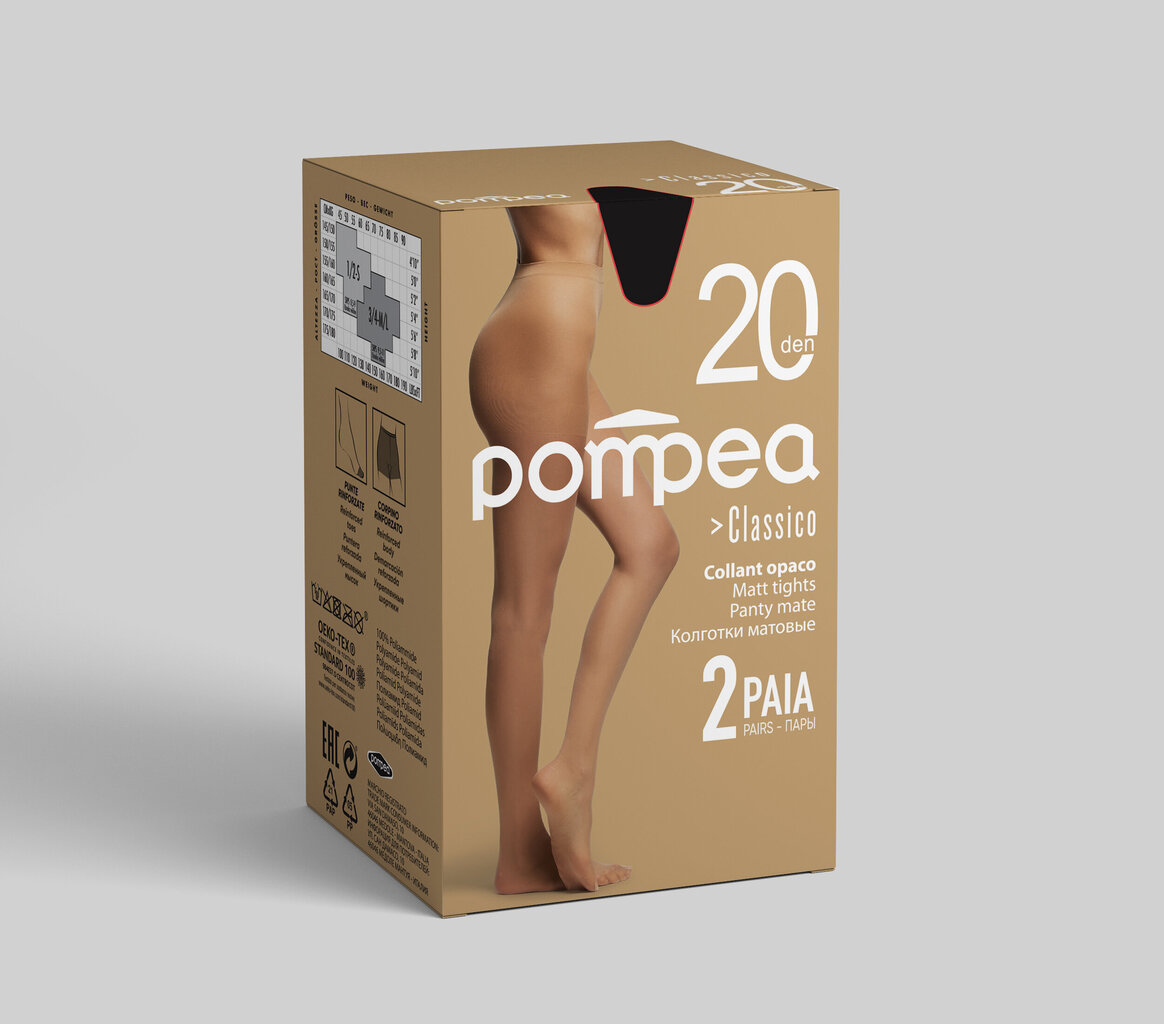 Naiste sukkpüksid Pompea Classico, 20 DEN polvere dorata, 2 paari hind ja info | Sukkpüksid | kaup24.ee