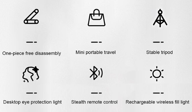 Kokkupandav rõngas LED-valgusti sisseehitatud alusega 2m, 4000mAh aku, Cyke YY-1 ("Ring fill light") hind ja info | Fotovalgustuse seadmed | kaup24.ee