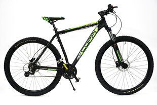 MTB jalgratas 27,5" F:51 must/roheline hind ja info | Jalgrattad | kaup24.ee