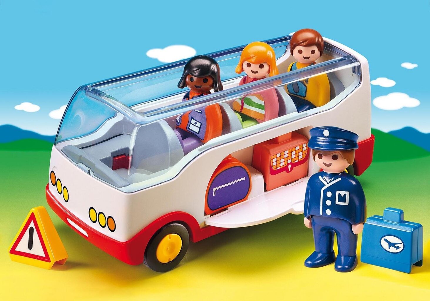 6773 PLAYMOBIL® 1.2.3 Lennujaama buss цена и информация | Klotsid ja konstruktorid | kaup24.ee