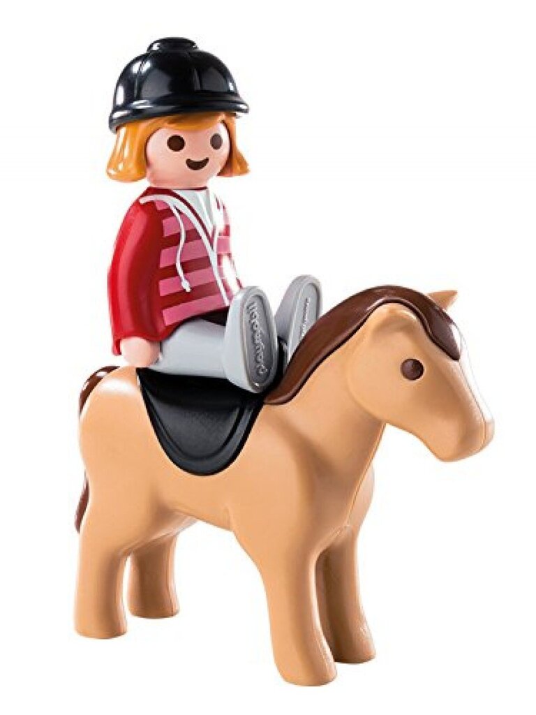 6973 PLAYMOBIL® 1.2.3 Hobune ratsutajaga цена и информация | Klotsid ja konstruktorid | kaup24.ee