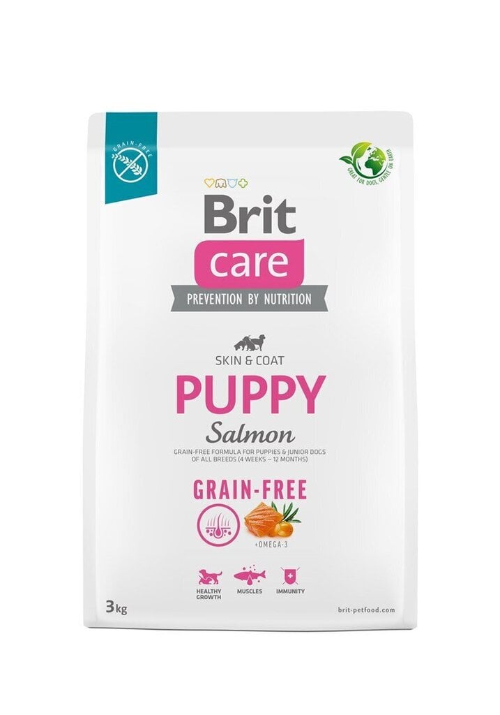 BritCare Grain-free kuivtoit igat tõugu kutsikatele ja noortele koertele, 3 kg hind ja info | Kuivtoit koertele | kaup24.ee