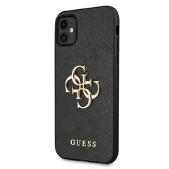 Guess GUHCN61SA4GGBK iPhone 11 6,1" / Xr, must, hardcase Saffiano 4G Metal Logo цена и информация | Чехлы для телефонов | kaup24.ee