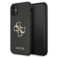 Guess GUHCN61SA4GGBK iPhone 11 6,1" / Xr, must, hardcase Saffiano 4G Metal Logo цена и информация | Чехлы для телефонов | kaup24.ee