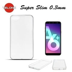 Telone Ultra Slim 0.3mm tagus Samsung Galaxy A6+ (2018) läbipaistev hind ja info | Telone Arvutid ja IT- tehnika | kaup24.ee