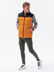 Meeste vest Ombre V36 kuldne hind ja info | Meeste vestid | kaup24.ee