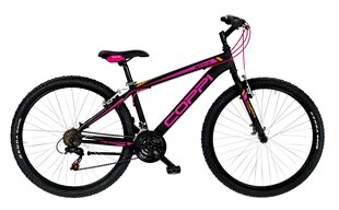 Горный велосипед COPPI MTB LADY BRAVE - черный с розовым (Размер колеса: 27,5" Размер рамы: 15") цена и информация | Велосипеды | kaup24.ee