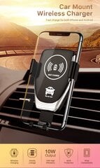 2in1 telefonihoidja ja juhtmevaba laadija; Autotelefoni hoidik ja juhtmeta laadija; Car phone holder and charger, LIVMAN D-01 цена и информация | Держатели для телефонов | kaup24.ee