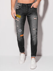 джинсы p1303 - черные цена и информация | Мужские джинсы | kaup24.ee