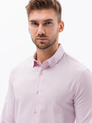 Мужская рубашка с длинным рукавом - V13 Pink K642 цена и информация | Мужские рубашки | kaup24.ee