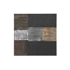 Настенный декор DKD Home Decor Чёрный Позолоченный Glamour современный Деревянный MDF (91 x 3 x 91 cm) цена и информация | Детали интерьера | kaup24.ee