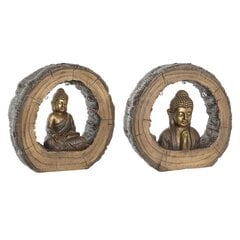 Dekoratiivkuju DKD Home Decor Vanutatud viimistlus Kuldne Pruun Buddha Idamaine Magneesium (40 x 13 x 40 cm) (2 Ühikut) hind ja info | Sisustuselemendid | kaup24.ee