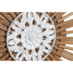 Настенный декор DKD Home Decor Коричневый Белый Бамбук Деревянный MDF (70 x 1.5 x 70 cm) цена и информация | Детали интерьера | kaup24.ee