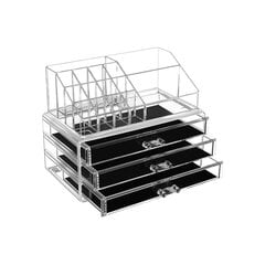 Органайзер Songmics для косметики, 3 больших ящика цена и информация | Косметички, косметические зеркала | kaup24.ee