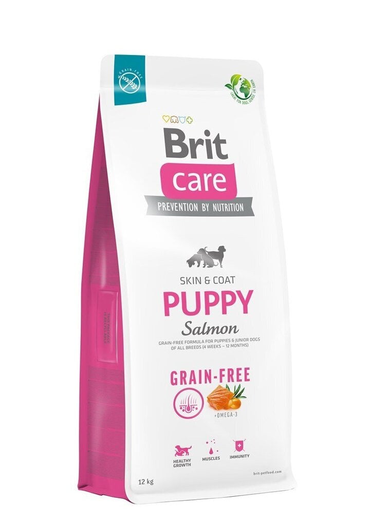 Brit Care teraviljavaba, kõiki tõugu kutsikatele ja noortele koertele koos lõhe ja kartuliga, 12 kg цена и информация | Kuivtoit koertele | kaup24.ee