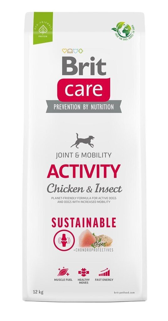 Brit Care Sustainable Activity Chicken&Insect koeratoit 12kg hind ja info | Kuivtoit koertele | kaup24.ee
