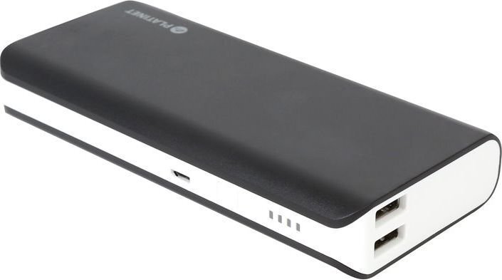 Kaasaskantav väline aku Platinet 10000mAh, sobib 2 x USB, must hind ja info | Akupangad | kaup24.ee