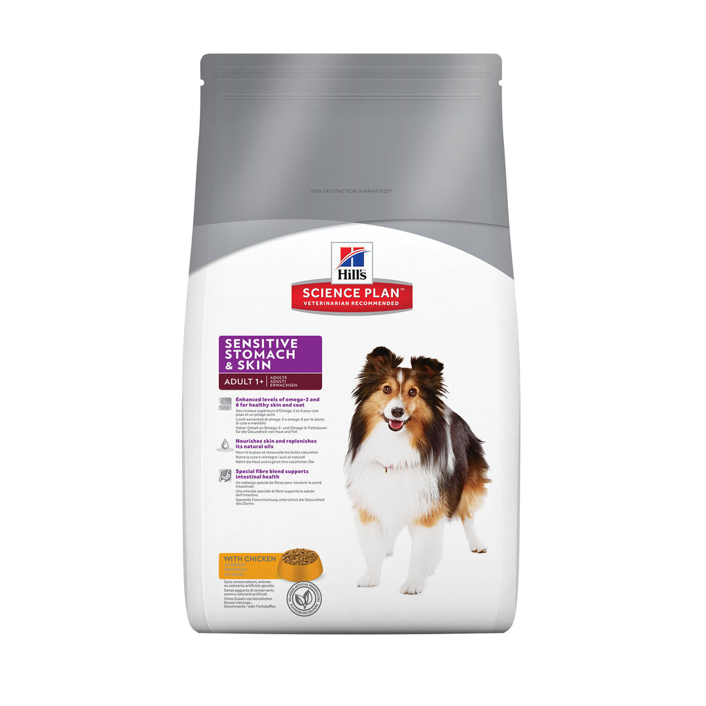 Kuivtoit koertele Hill's Canine Adult Sensitive Stomach & Skin, 3 kg цена и информация | Kuivtoit koertele | kaup24.ee