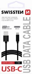 Universaalne kaabel Swissten USB-C 3.1, 1.2 m, must hind ja info | Swissten Mobiiltelefonid, foto-, videokaamerad | kaup24.ee