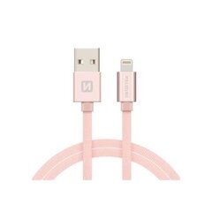 Swissten Textile Fast Charge 3A Lightning (MD818ZM/A) Data and Charging Cable 2m Rose Gold hind ja info | Swissten Telerid ja tarvikud | kaup24.ee