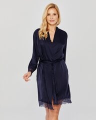 Naiste hommikumantel Mona Satin (Navy) цена и информация | Женские халаты | kaup24.ee