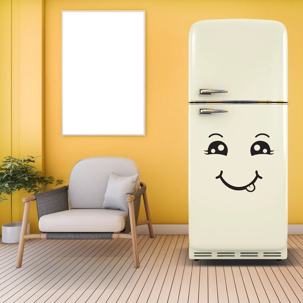 Vinüülkleebis uksele või külmkapile, armas nägu naeratav – 50 x 50 cm hind ja info | Seinakleebised | kaup24.ee