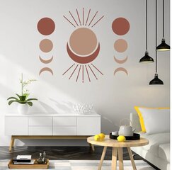 Vinüülist seinakleebised Moon Phases Boho stiilis kleebised sisekujundus – 120 x 120 cm цена и информация | Декоративные наклейки | kaup24.ee