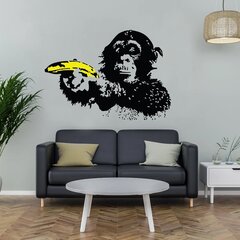 Banaaniga ahvi grafiti sisekujundusega vinüülist seinakleebis Banksy Monkey – 100 x 68cm hind ja info | Seinakleebised | kaup24.ee