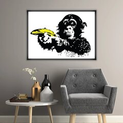 Seinaplakat Banksy Banana Monkey Graffiti sisekujundus - 100 x 68 cm цена и информация | Декоративные наклейки | kaup24.ee