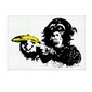 Prinditud lõuendi seinakunst Banksy Monkey banaanigrafiti sisekujundusega – 100 x 68 cm hind ja info | Seinapildid | kaup24.ee