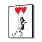 Seinaplakat Banksy grafiti – südameõhupallidega tüdruk, sisekujundus – 120 x 81 cm hind ja info | Seinakleebised | kaup24.ee