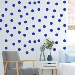 Polka Dot vinüülist seinakleebised Sinised ümmargused kleebised - 40 tk hind ja info | Seinakleebised | kaup24.ee