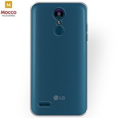 Mocco Ultra Back Case 0.3 mm Silicone Case for LG K8 / K9 (2018) Transparent - Black цена и информация | Чехлы для телефонов | kaup24.ee