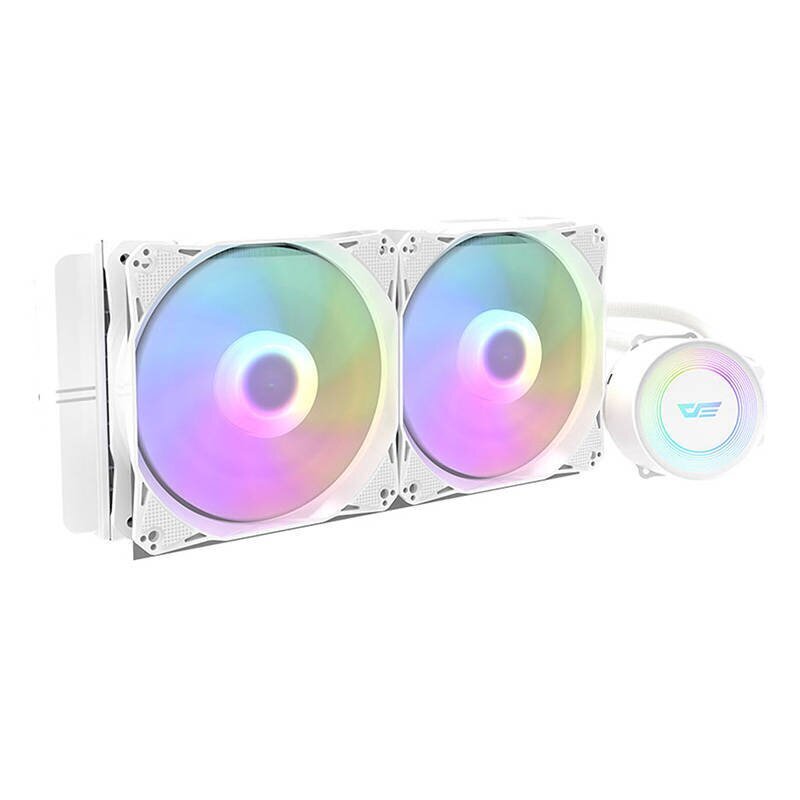 Darkflash DA240 LED PC Water Cooling 2x 120x120 (White) цена и информация | Protsessori jahutid | kaup24.ee