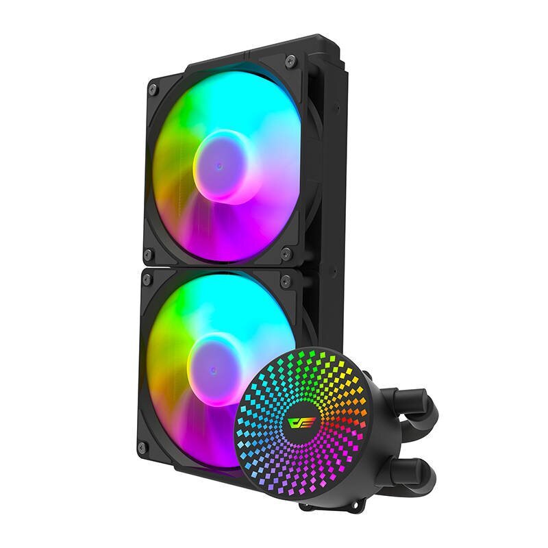 Darkflash DC240 ARGB 2x 120x120 PC Water Cooling 2x 120x120 (Black) цена и информация | Protsessori jahutid | kaup24.ee