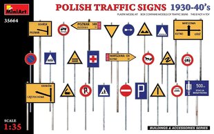 Liimitav mudel MiniArt 35664 Polish Traffic Signs 1930-40’s 1/35 hind ja info | Liimitavad mudelid | kaup24.ee